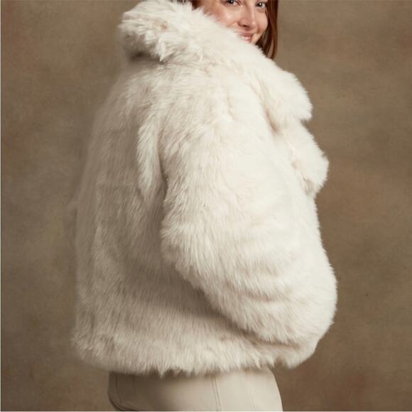 Banana Republic Reversible Down Faux Fur Jacket - Picture 4 of 9